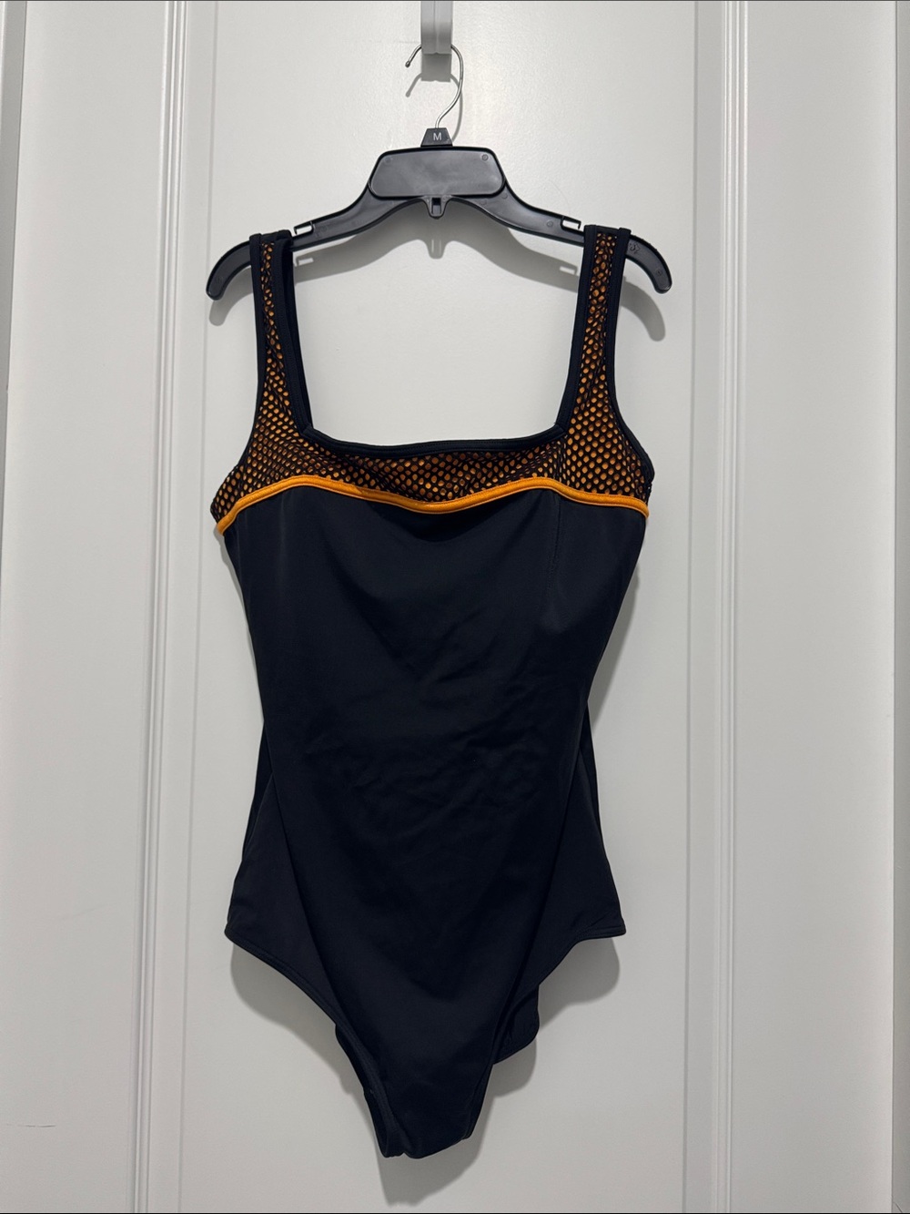 It Figures slimming black and orange swimsuit - size 16 - NWOT